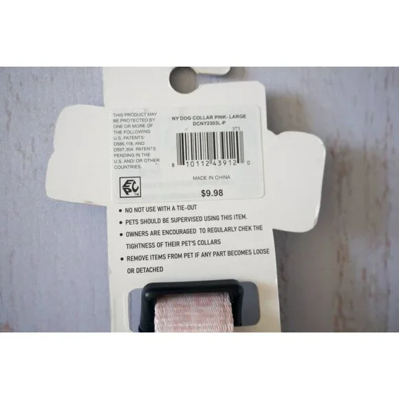 Robin Ruth NY Dog Collar Pink - Size L, NWT - Picture 6 of 6